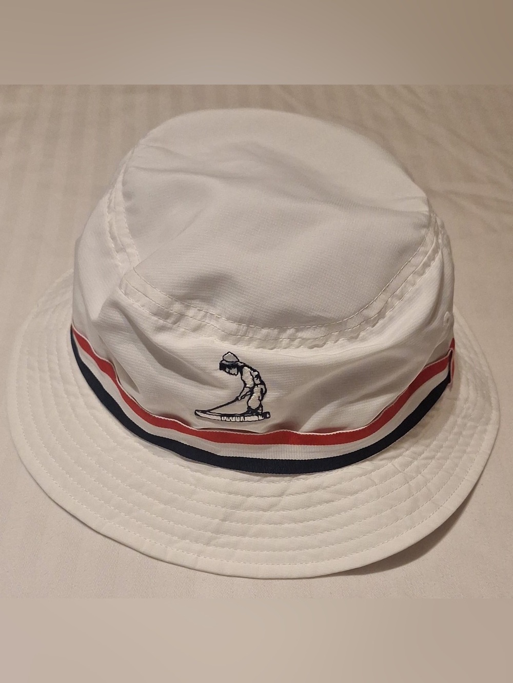 Pukka Golf Bucket Hat White Red Blue Pinehurst Country Club American Flag